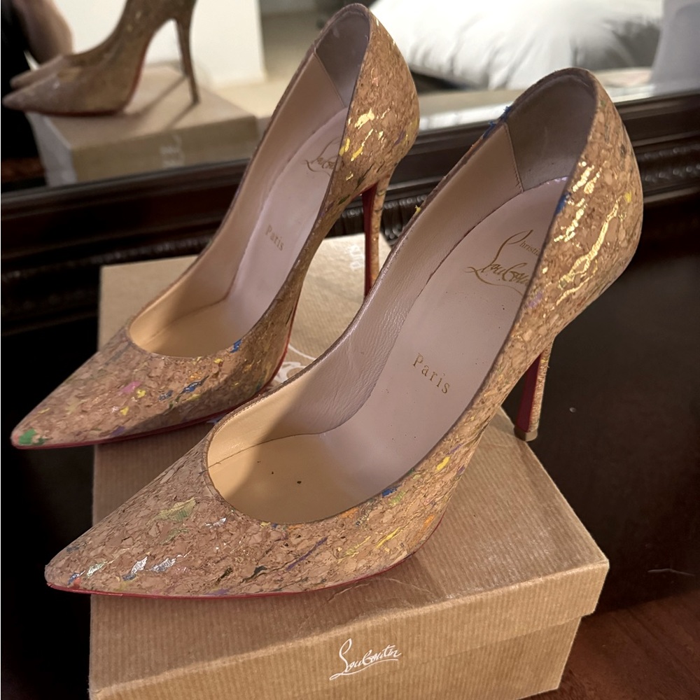 Christian Louboutin 100 Glitter Tissue-Size 37